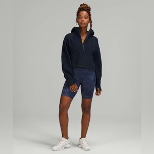 Lululemon Oversized Scuba Half Zip Hoodie in Navy Blue XS/S